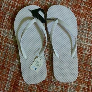 White flip flops